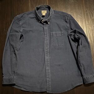 L.L. Bean Men's Dark Blue Corduroy Shirt